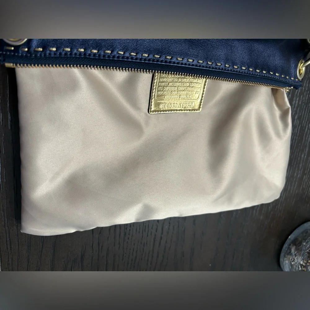 Coach Poppy Metallic Leather “Groovy Blue” Sapphire 2 way Bag - Picture 8 of 15